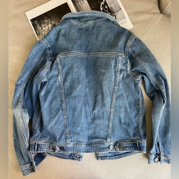 Anthropologie Pilcro Cotton Blend Distressed Denim Jacket In Blue Size S - Picture 9 of 11